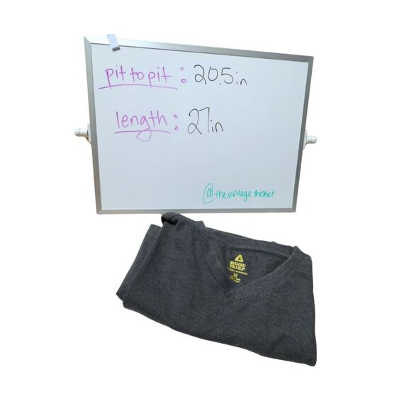 Dark Gray Vneck Mens Tshirt Medium Rugged Trails Outdoors Casual - Picture 7 of 7